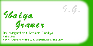 ibolya gramer business card